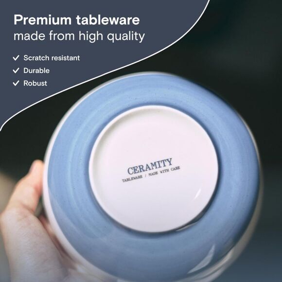 Ceramity Ceramic Bowls Set of 4‎ Blue/White (4092) - Picture 6 of 7